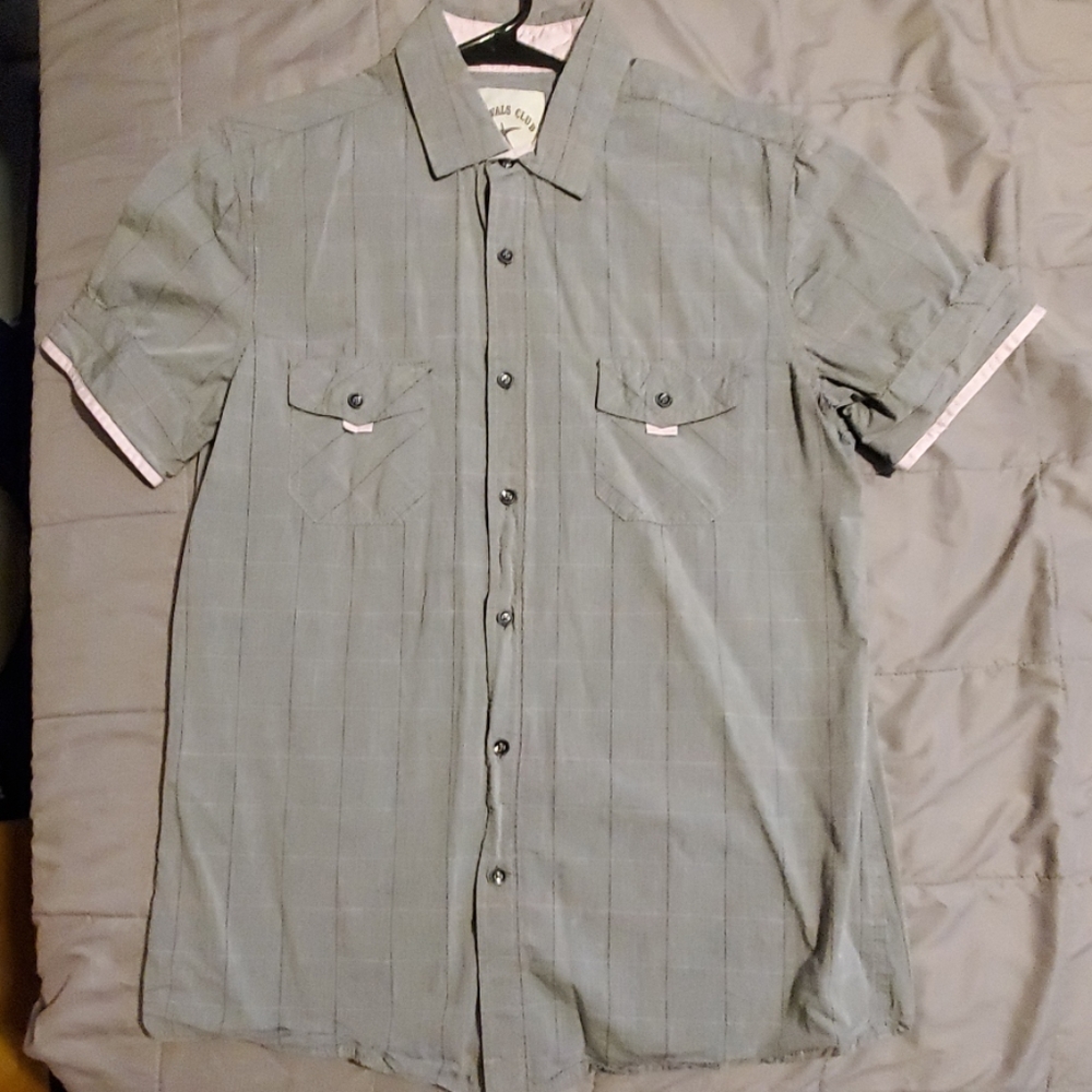Gray Button Up Shirt